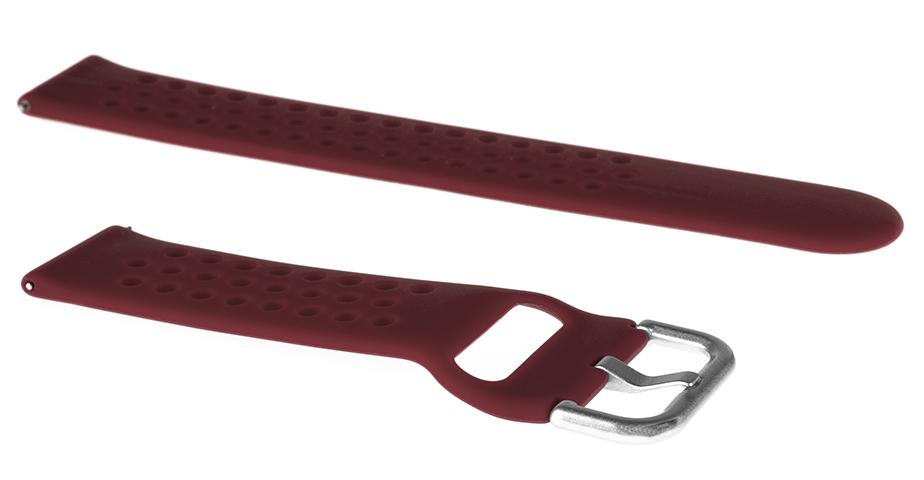 Pasek silikonowy S08 - bordowy - 22 mm