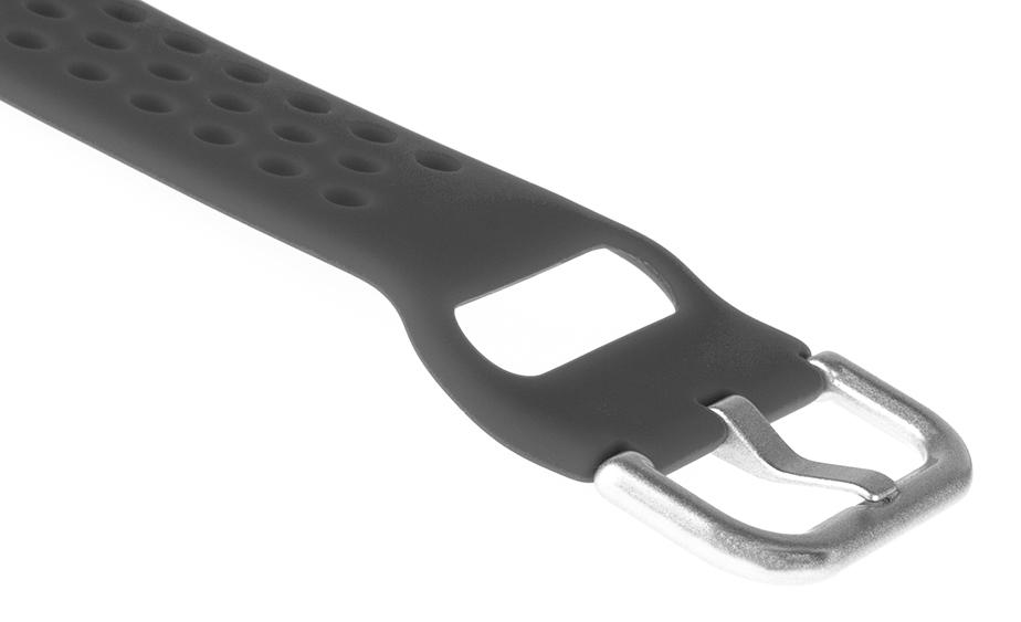 Pasek silikonowy S08 - ciemnoszary - 22 mm