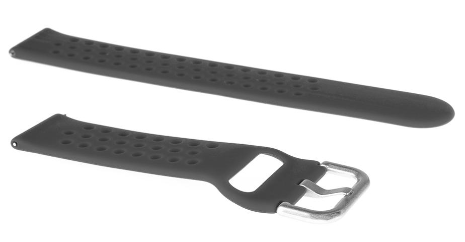 Pasek silikonowy S08 - ciemnoszary - 22 mm