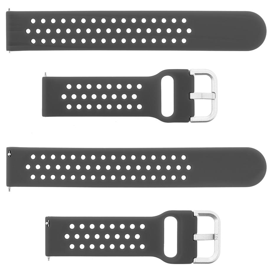 Pasek silikonowy S08 - ciemnoszary - 22 mm