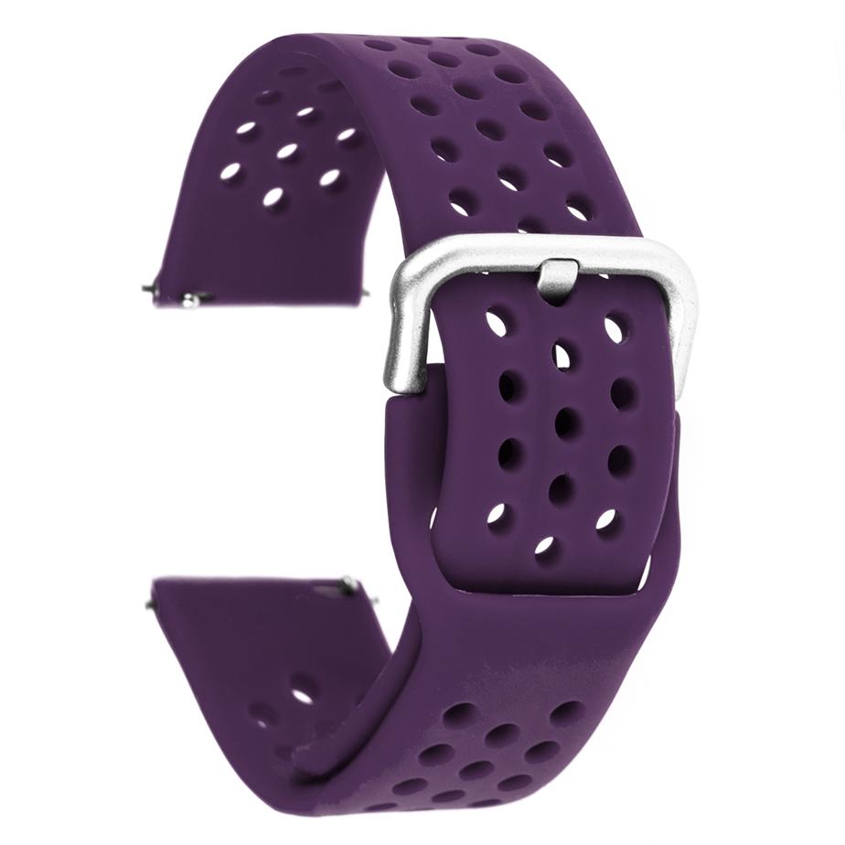 Pasek silikonowy S08 - fioletowy - 22 mm