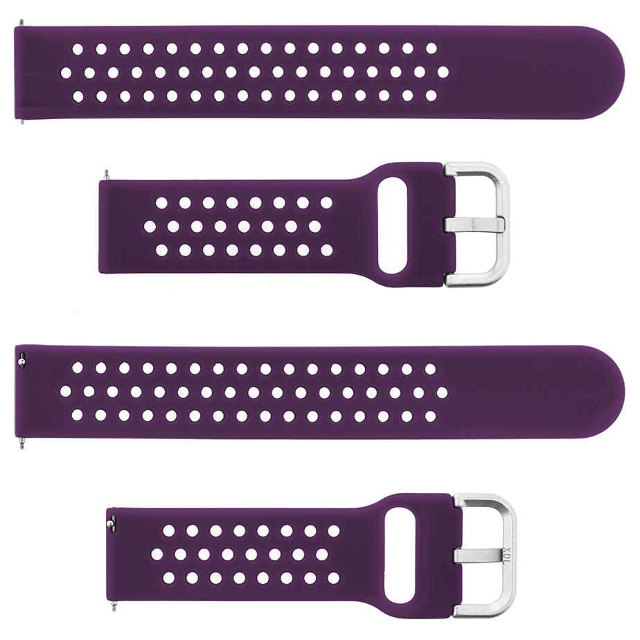 Pasek silikonowy S08 - fioletowy - 22 mm