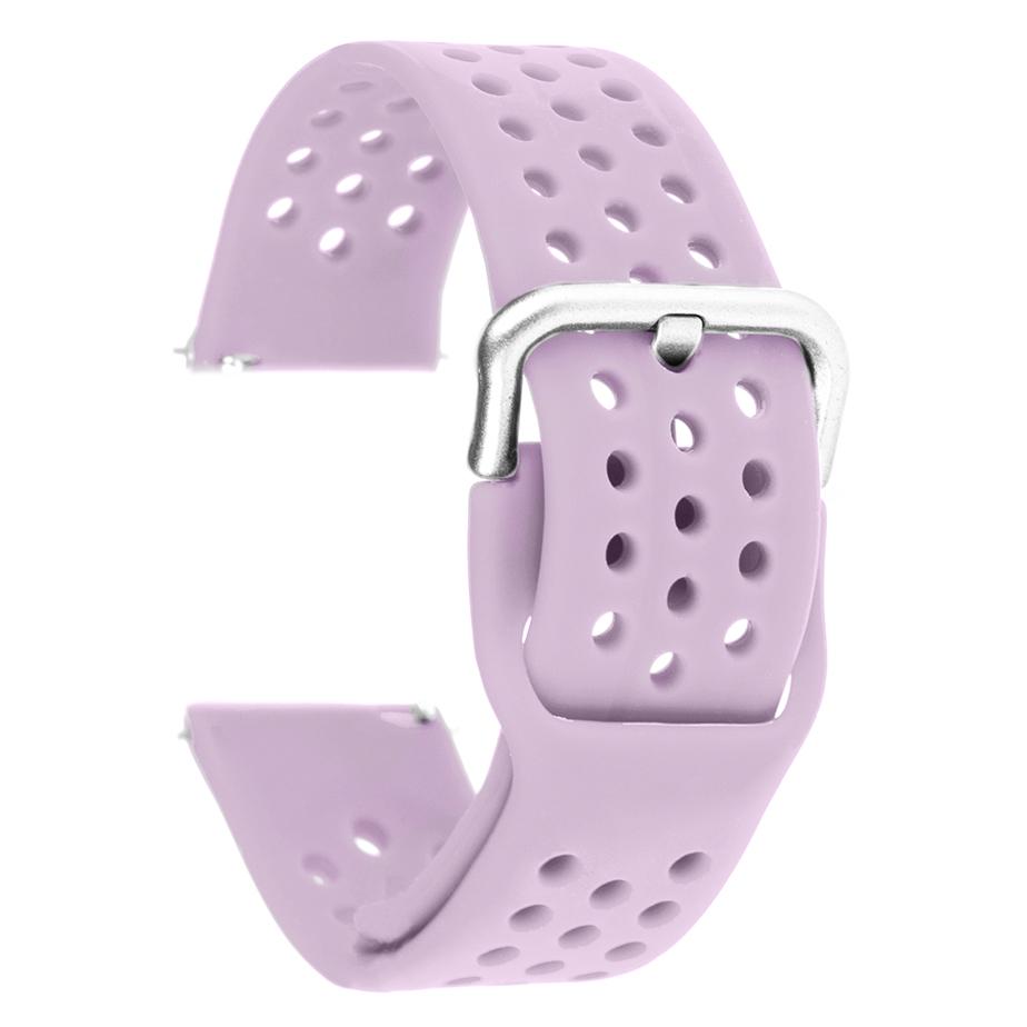 Pasek silikonowy S08 - jasnofioletowy - 20 mm