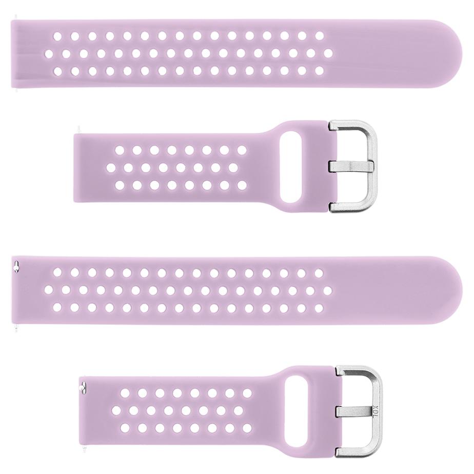 Pasek silikonowy S08 - jasnofioletowy - 20 mm