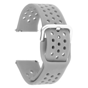 Pasek silikonowy S08 - jasnoszary - 22 mm