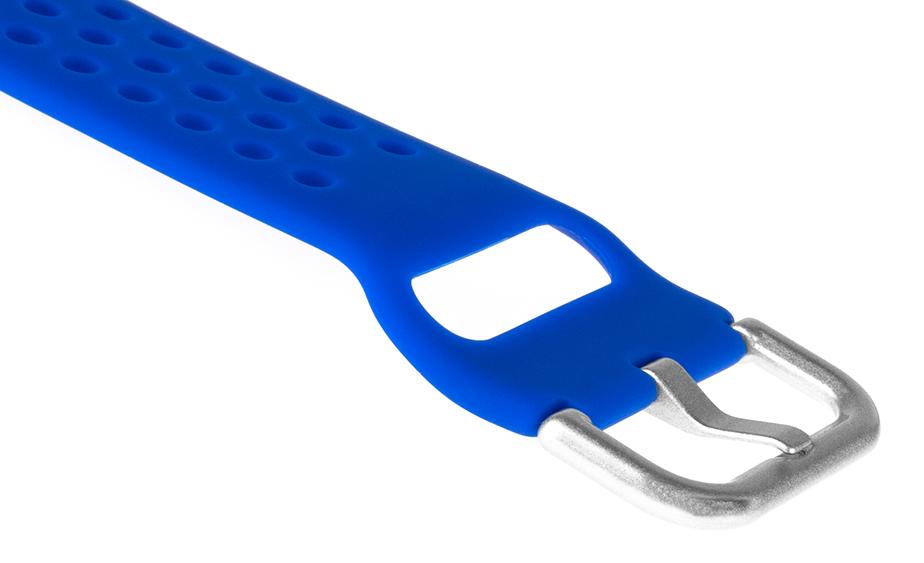 Pasek silikonowy S08 - niebieski - 22 mm