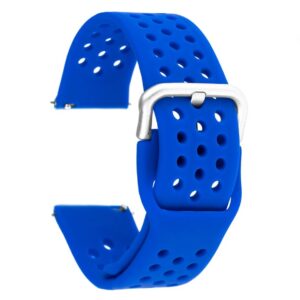 Pasek silikonowy S08 - niebieski - 22 mm