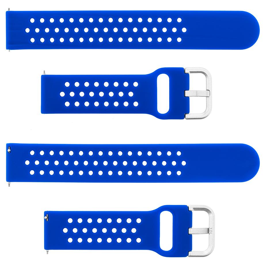 Pasek silikonowy S08 - niebieski - 22 mm