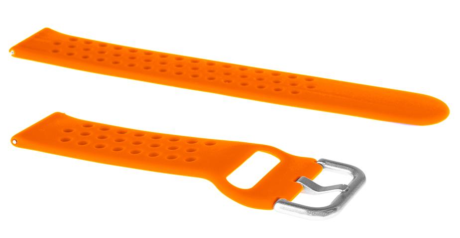 Pasek silikonowy S08 - pomarańczowy - 22 mm