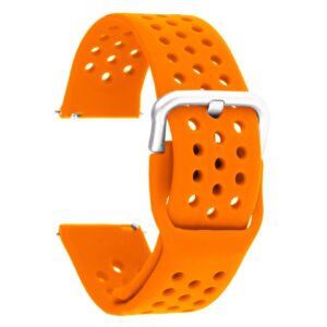 Pasek silikonowy S08 - pomarańczowy - 20 mm