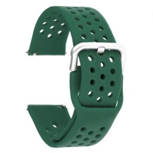 Pasek silikonowy S08 - zielony - 22 mm