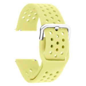 Pasek silikonowy S08 - żółty - 20 mm