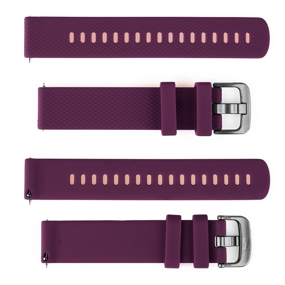 Pasek silikonowy S07 - fioletowy - 18 mm