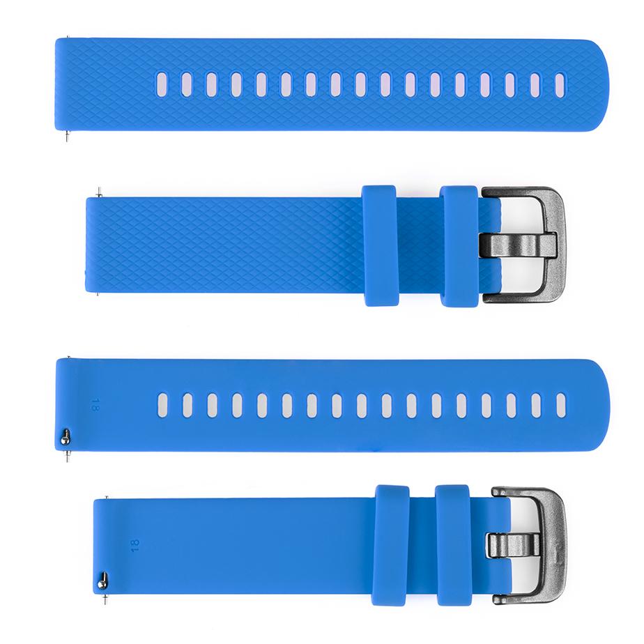 Pasek silikonowy S07 - niebieski - 20 mm