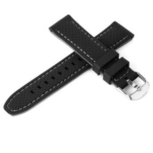 Pasek silikonowy Z03 - czarno-szary - 20 mm