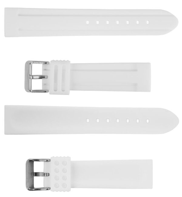 Pasek silikonowy Z05 - biały - 24 mm