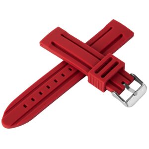 Pasek silikonowy Z05 - ciemnoczerwony - 22 mm