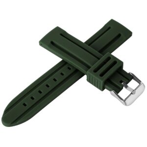 Pasek silikonowy Z05 - khaki - 24 mm