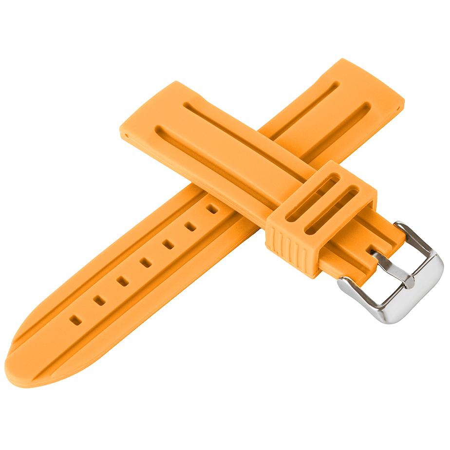Pasek silikonowy Z05 - pomarańczowy - 22 mm
