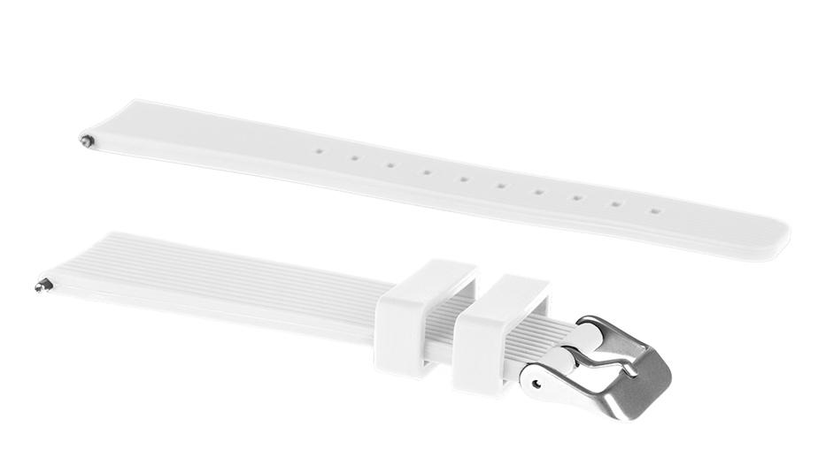 Pasek silikonowy Z07 - biały - 22 mm