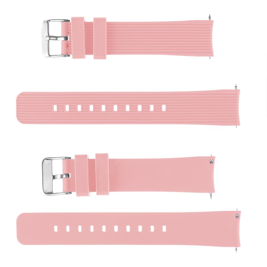 Pasek silikonowy Z07 - różowy - 20 mm