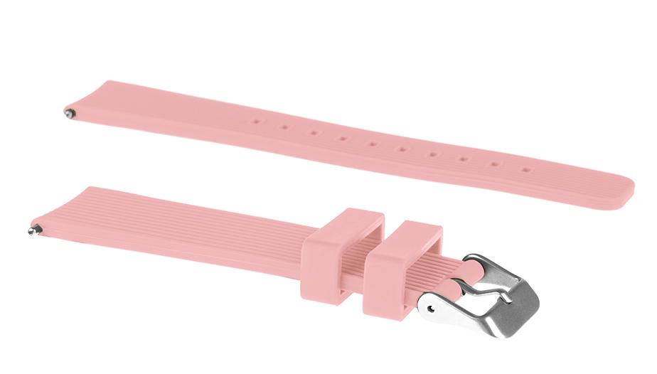 Pasek silikonowy Z07 - różowy - 20 mm