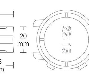 Pasek silikonowy Z08 - czarny - 20 mm