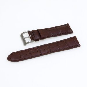 Pasek skórzany Premium A13-22XL - brązowy - brązowa nić - 22 mm