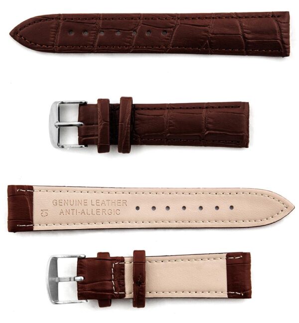 Leather strap C1 - dark brown - 26 mm