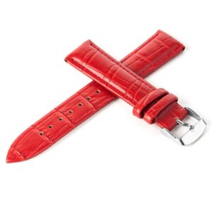 Leather strap C1 - red - 14 mm