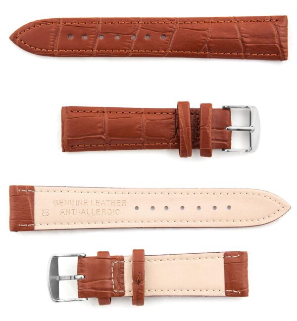 Leather strap C1 - light brown - 24 mm