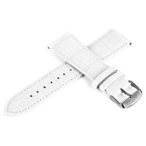 Pasek skórzany C1 XL - biały - 20 mm