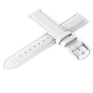 Pasek skórzany C10 - biały - 10 mm