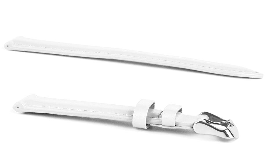 Pasek skórzany C10 - biały - 10 mm