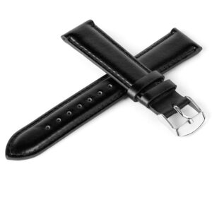 Pasek skórzany C10 - czarny - 22 mm