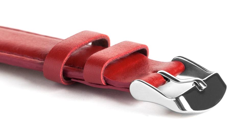 Pasek skórzany C10 - czerwony - 16 mm