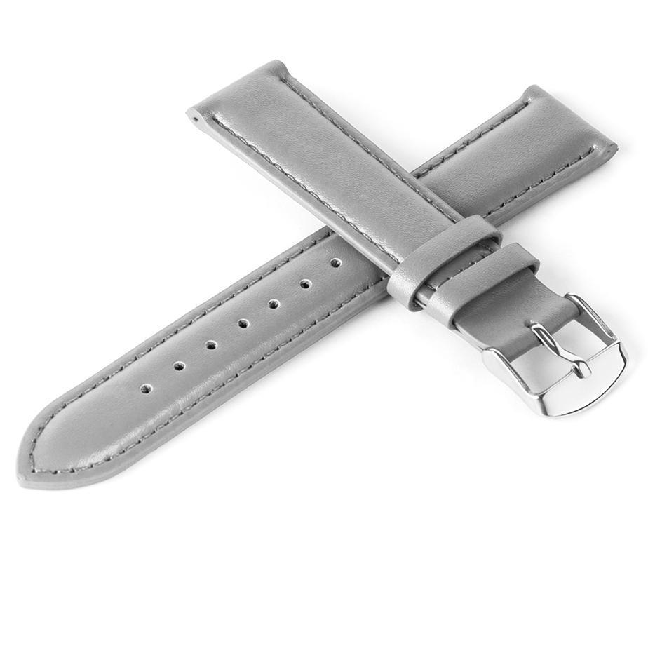 Pasek skórzany C10 - szary - 12 mm