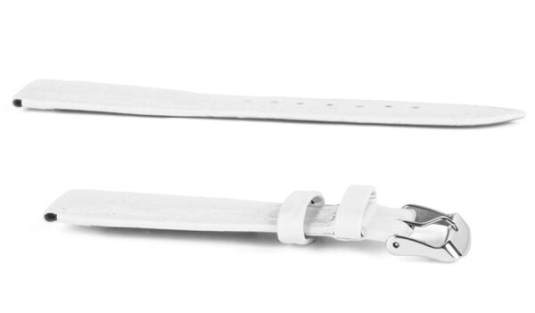 Pasek skórzany C11 - biały - 22 mm