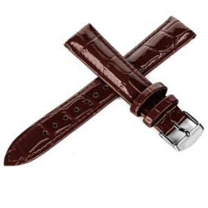 Pasek skórzany C11 - ciemny brąz - 18 mm
