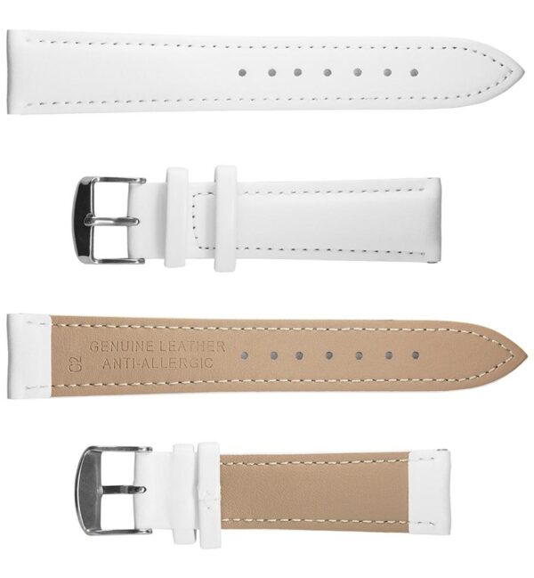Leather strap C2 - white - 16 mm