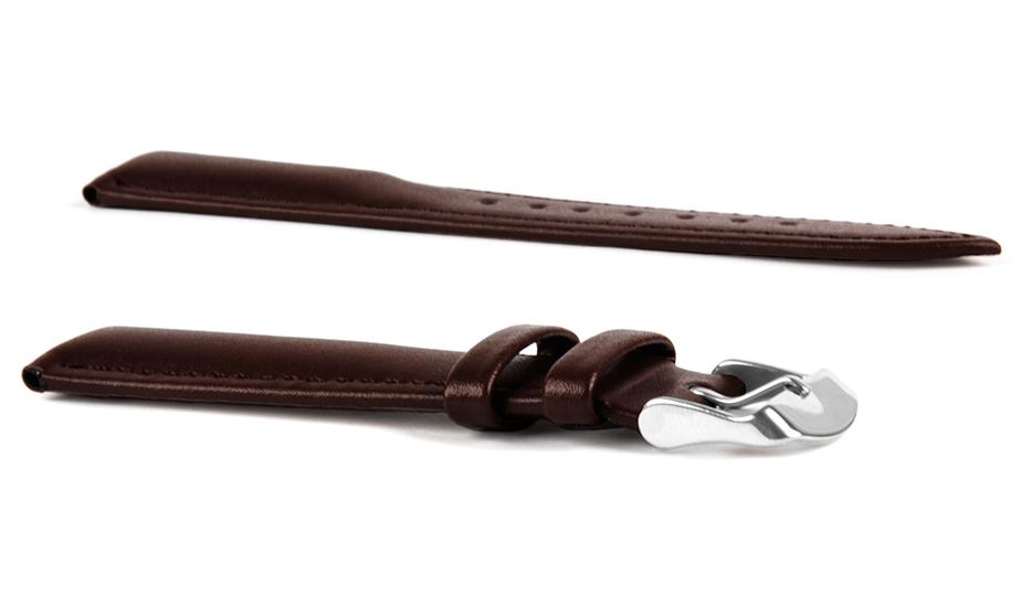 Pasek skórzany C2 - ciemny brąz - 18 mm