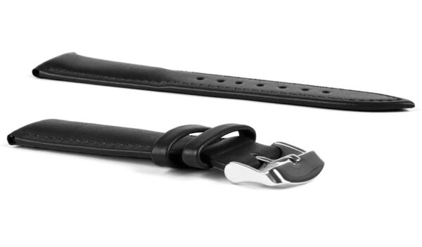 Leather strap C2 - black - 18 mm