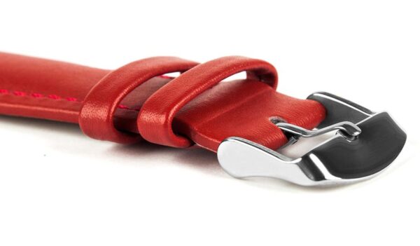 Leather strap C2 - red - 22 mm
