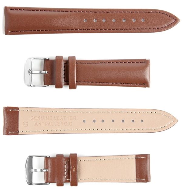 Leather strap C2 - light brown - 24 mm
