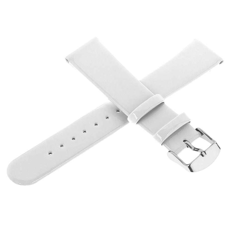 Pasek skórzany C20 - biały - 16 mm