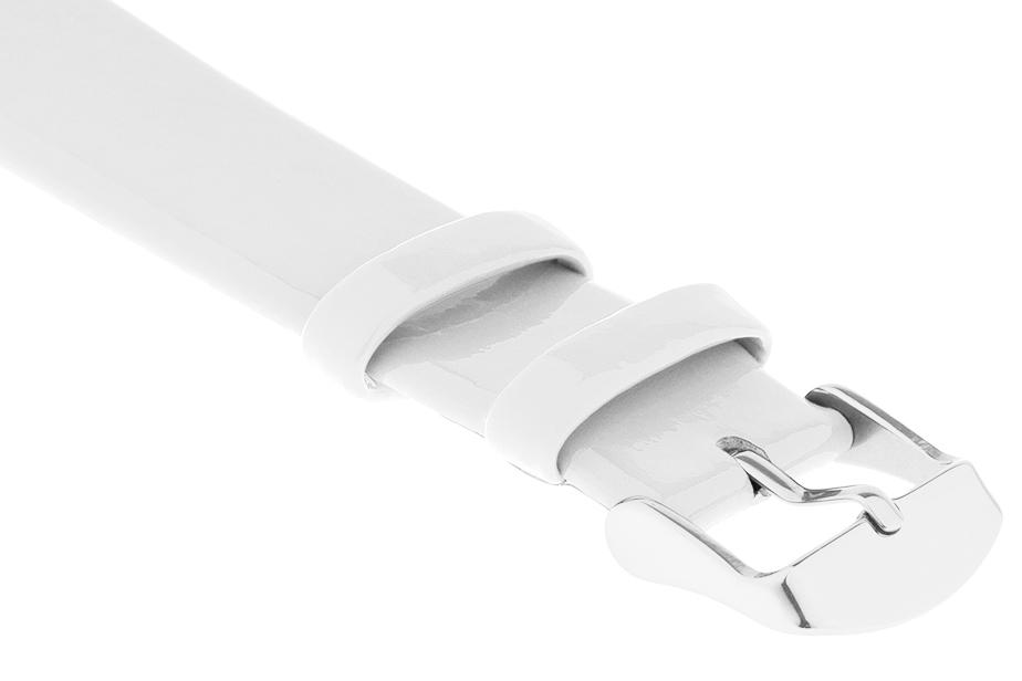 Pasek skórzany C20 - biały - 14 mm
