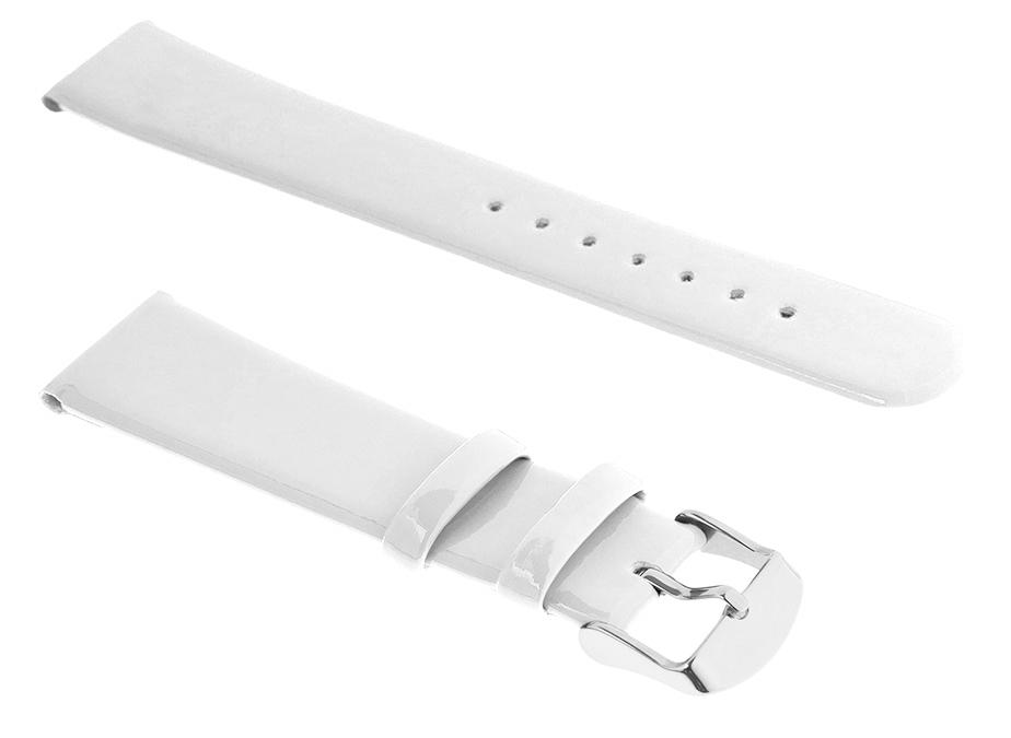 Pasek skórzany C20 - biały - 16 mm