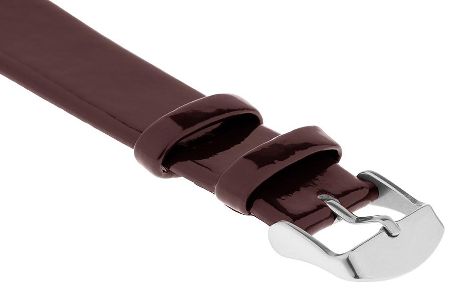 Pasek skórzany C20 - ciemny brąz - 16 mm
