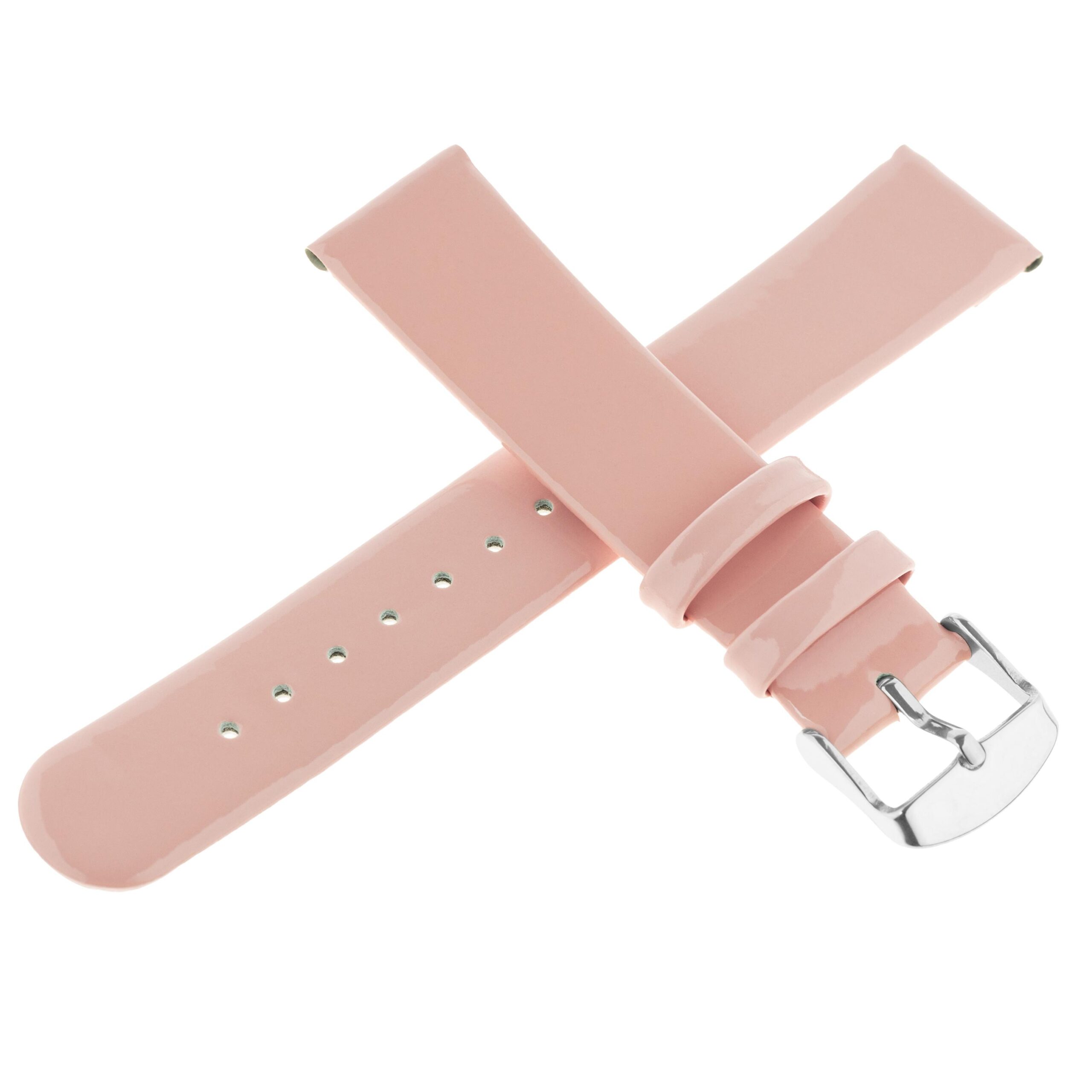 Pasek skórzany C20 - różowy - 12 mm