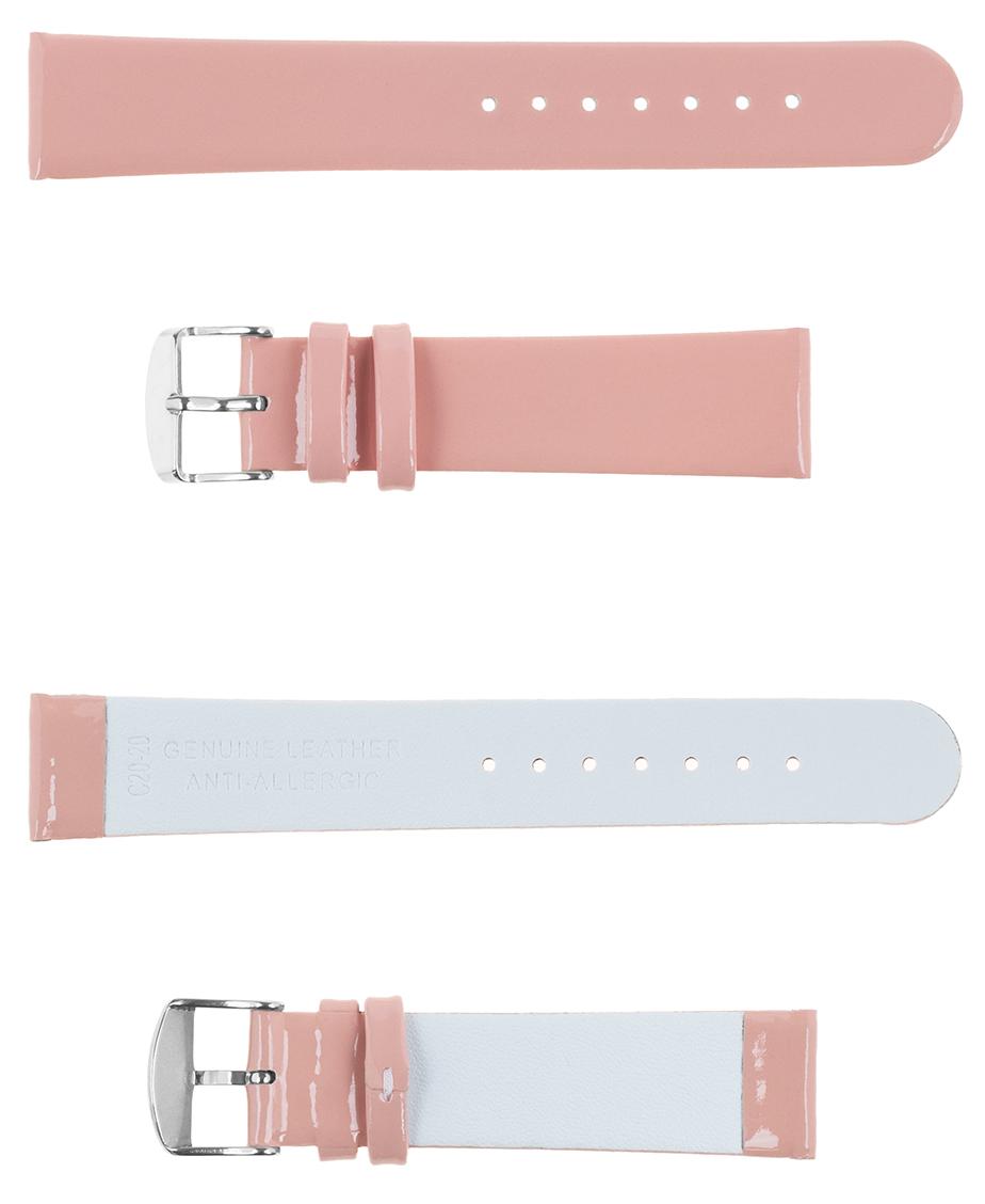 Pasek skórzany C20 - różowy - 14 mm